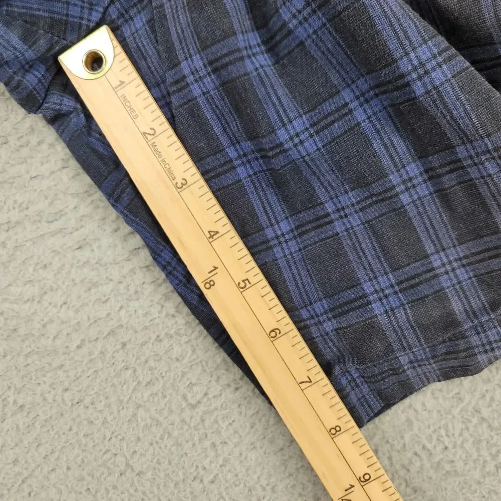 Banana Republic Shorts Mens 34 Blue Plaid Aiden Club Short Outdoors Faded Casual
